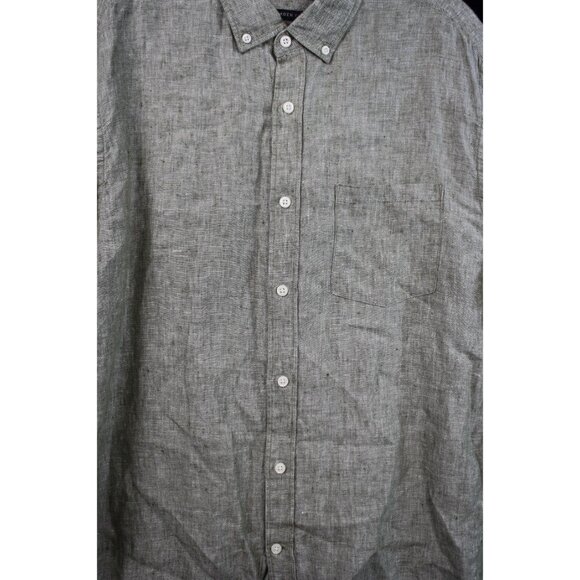 Banana Republic Men's Camden Fit Button-Down Shirt L 100% Linen Light Green - Picture 2 of 5